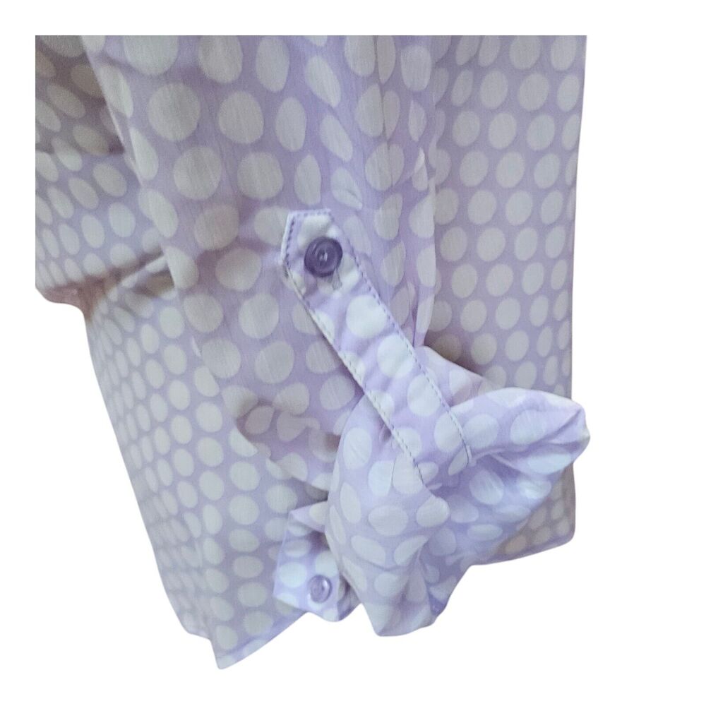 Kut From The Kloth Women’s Semi Sheer Blouse Size S Lavender Long Sleeve Top NWT - Picture 4 of 7